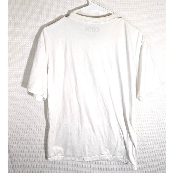 COIN Uncanny Valley Tour T Shirt Size L White Graphic Band Tee Concert Merch - Picture 4 of 4